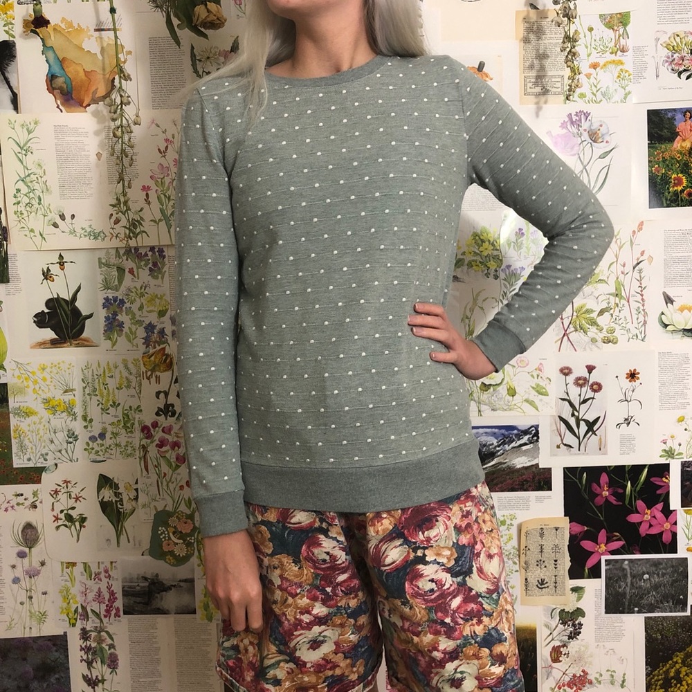 Green Polka Dot Sweater